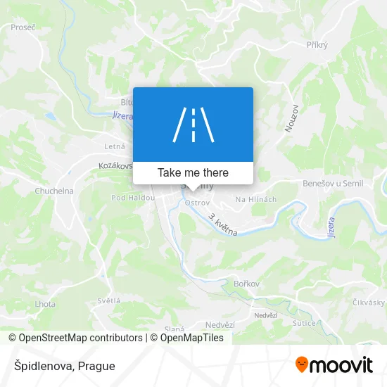 Карта Špidlenova