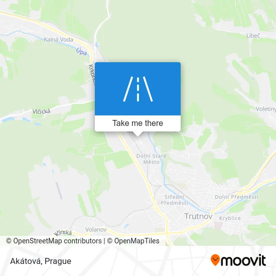 Карта Akátová