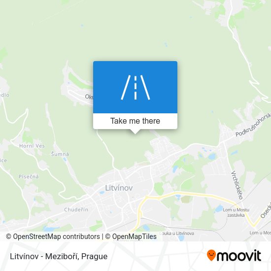 Litvínov - Meziboří map