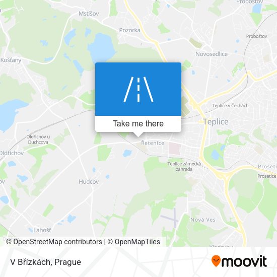 V Břízkách map