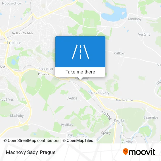 Карта Máchovy Sady