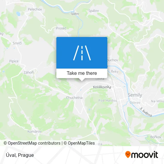 Карта Úval