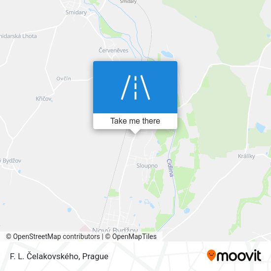 F. L. Čelakovského map