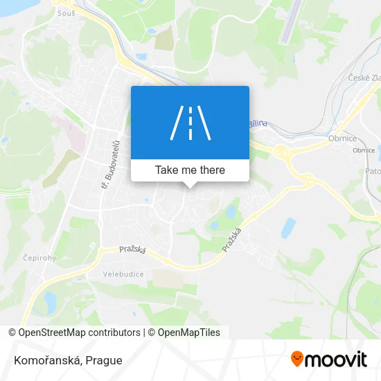 Карта Komořanská
