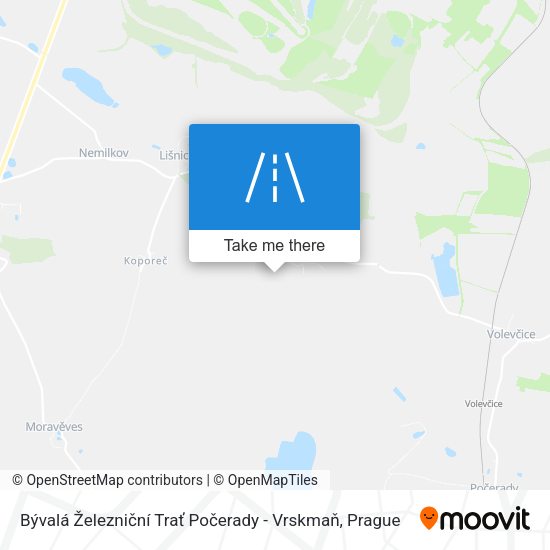 Bývalá Železniční Trať Počerady - Vrskmaň map