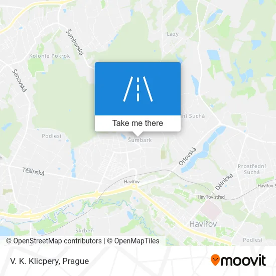 Карта V. K. Klicpery