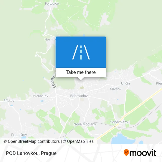 Карта POD Lanovkou