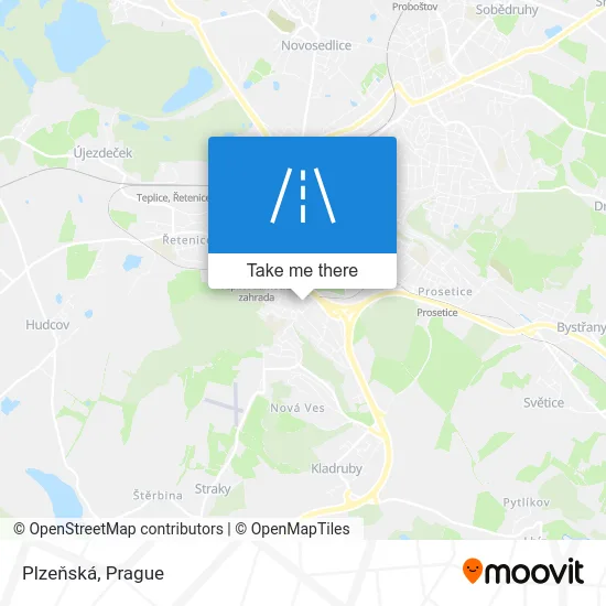 Карта Plzeňská