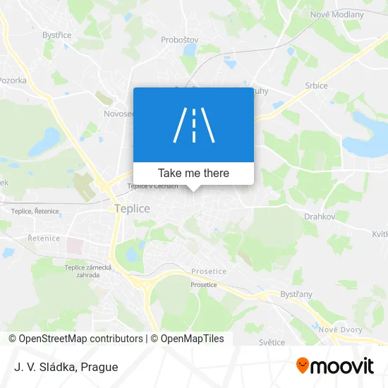 Карта J. V. Sládka