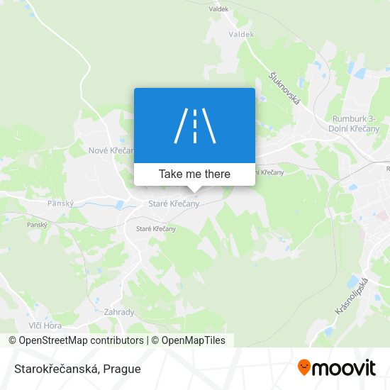 Starokřečanská map