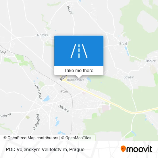 Карта POD Vojenským Velitelstvím
