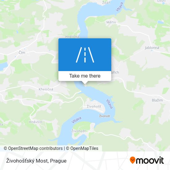 Živohošťský Most map