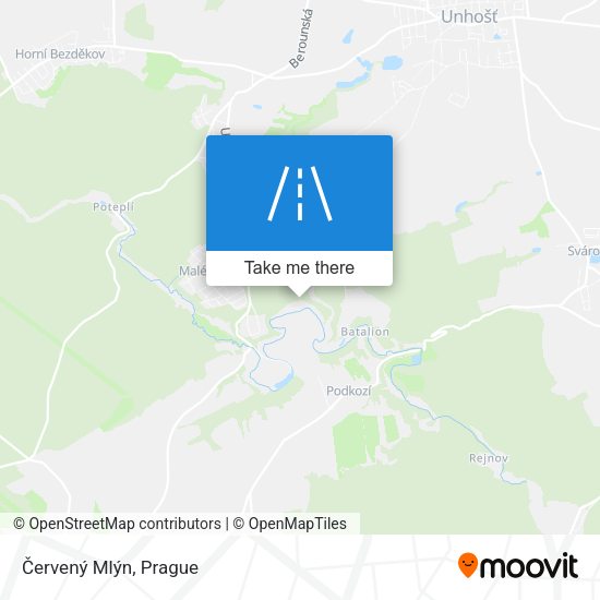 Červený Mlýn map