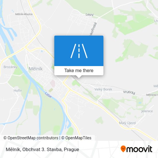 Mělník, Obchvat 3. Stavba map