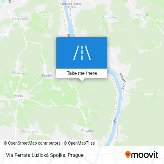 Карта Via Ferrata Lužická Spojka