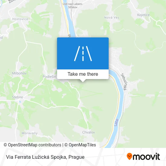 Карта Via Ferrata Lužická Spojka