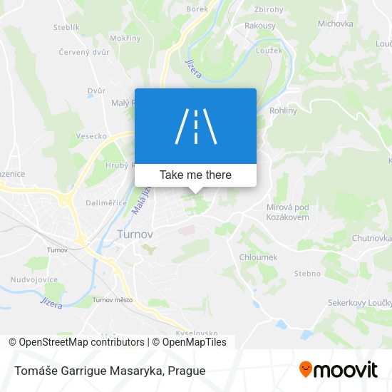 Tomáše Garrigue Masaryka map