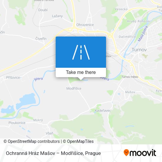Ochranná Hráz Mašov – Modřišice map