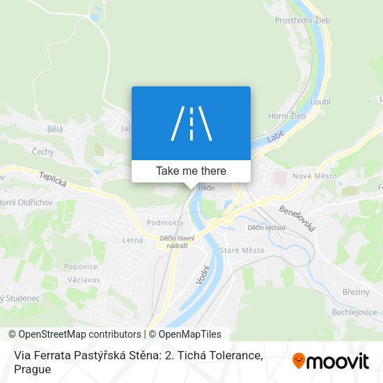 Via Ferrata Pastýřská Stěna: 2. Tichá Tolerance map