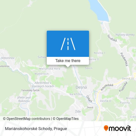 Mariánskohorské Schody map
