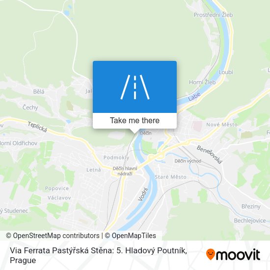 Via Ferrata Pastýřská Stěna: 5. Hladový Poutník map