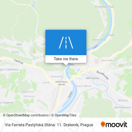 Via Ferrata Pastýřská Stěna: 11. Dráteník map