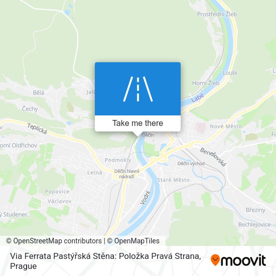 Via Ferrata Pastýřská Stěna: Položka Pravá Strana map