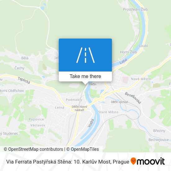 Via Ferrata Pastýřská Stěna: 10. Karlův Most map