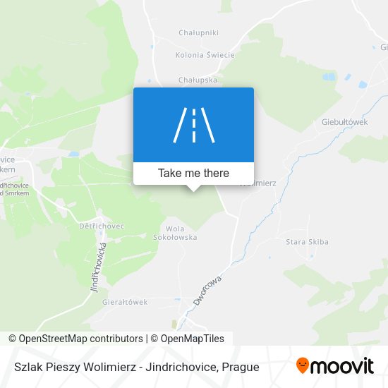 Szlak Pieszy Wolimierz - Jindrichovice map