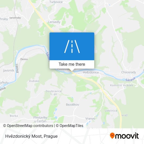 Hvězdonický Most map
