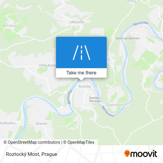 Roztocký Most map