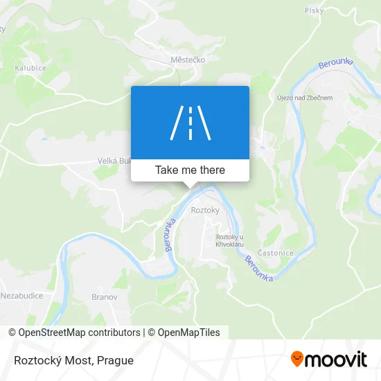 Roztocký Most map