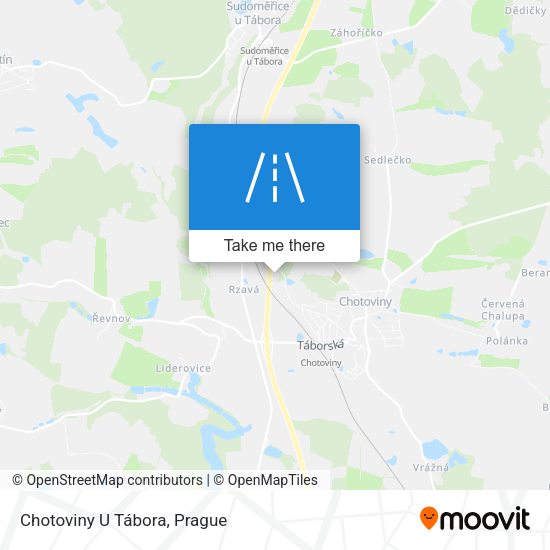 Chotoviny U Tábora map
