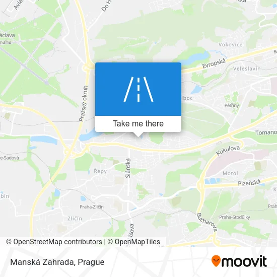 Карта Manská Zahrada