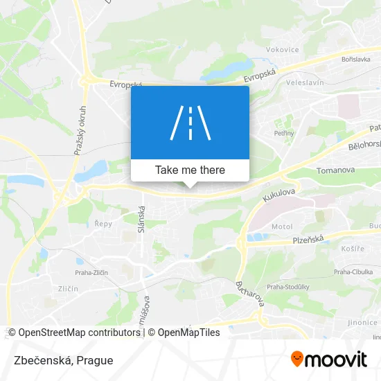 Карта Zbečenská