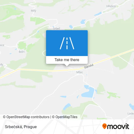 Карта Srbečská