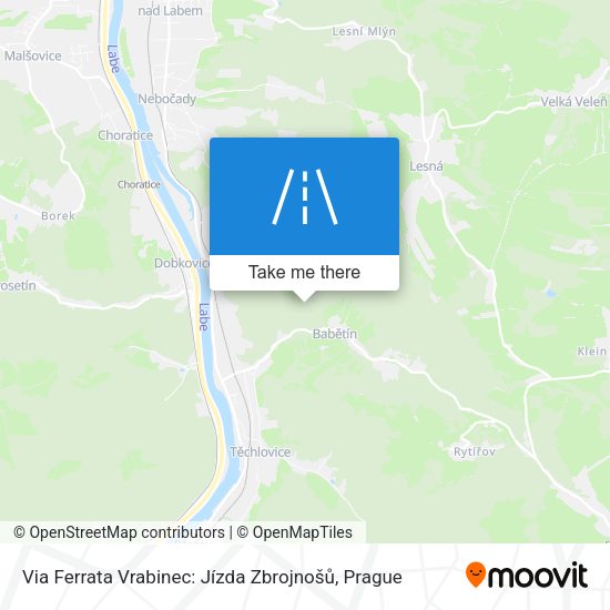 Via Ferrata Vrabinec: Jízda Zbrojnošů map