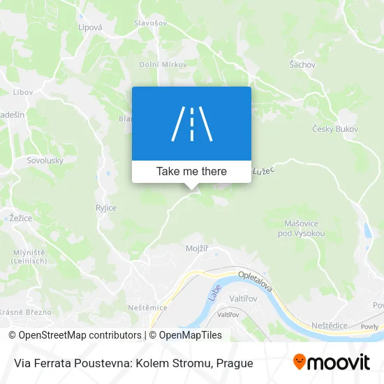Карта Via Ferrata Poustevna: Kolem Stromu