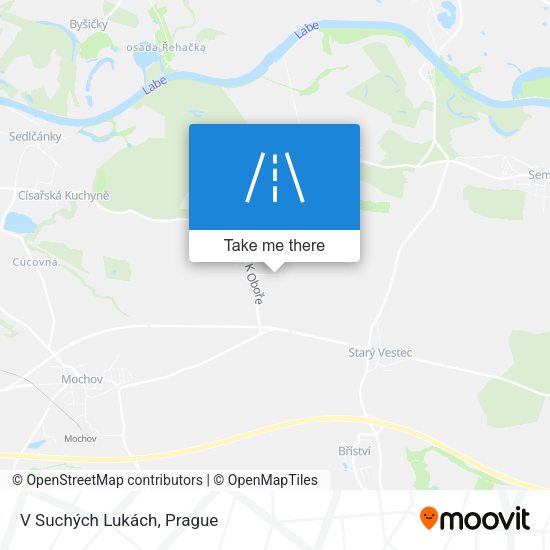 V Suchých Lukách map