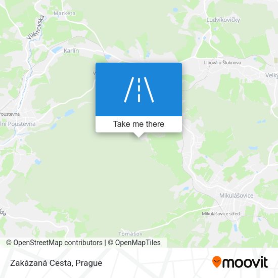 Zakázaná Cesta map