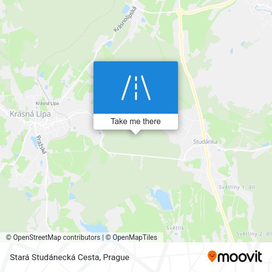 Stará Studánecká Cesta map