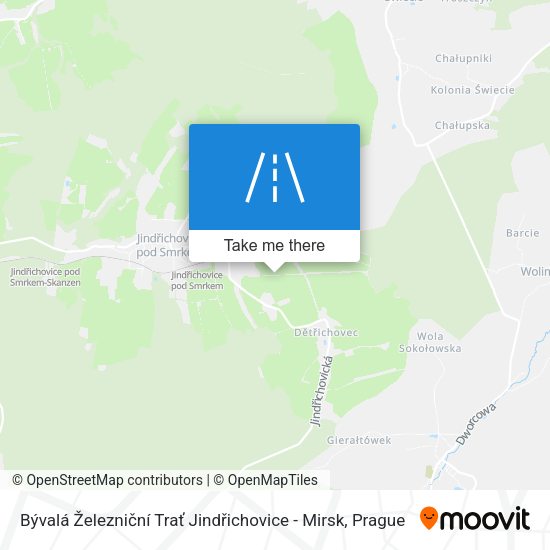 Bývalá Železniční Trať Jindřichovice - Mirsk map