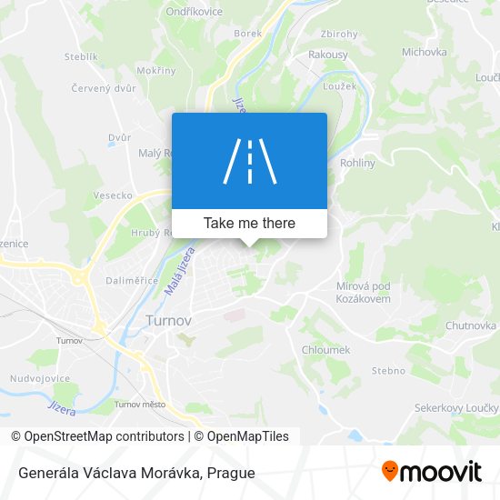 Карта Generála Václava Morávka
