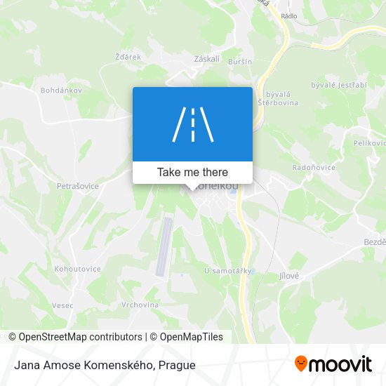 Jana Amose Komenského map
