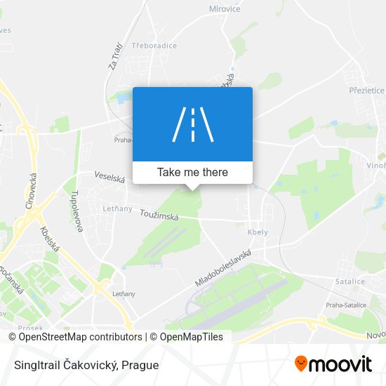 Singltrail Čakovický map
