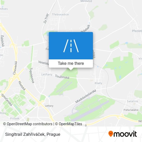 Singltrail Zahříváček map