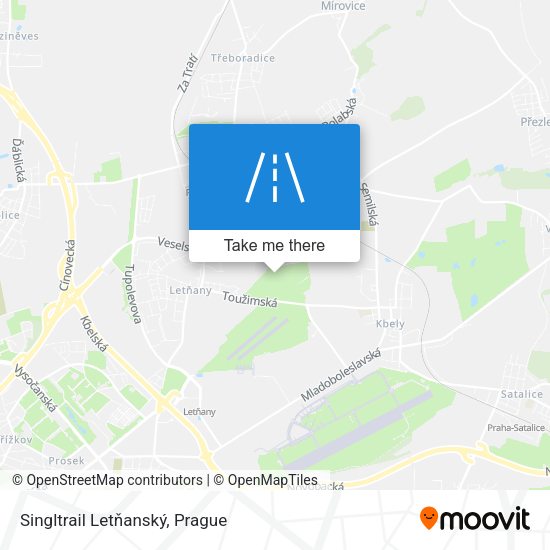 Singltrail Letňanský map