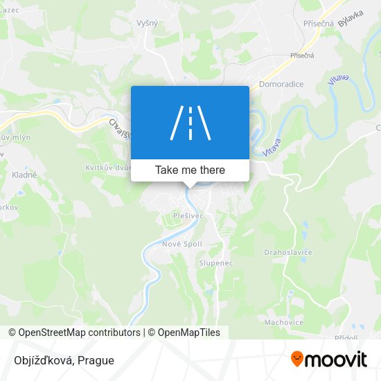 Objížďková map