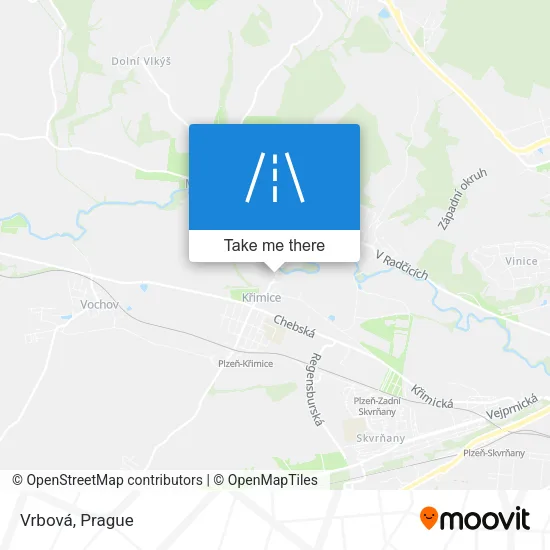 Карта Vrbová