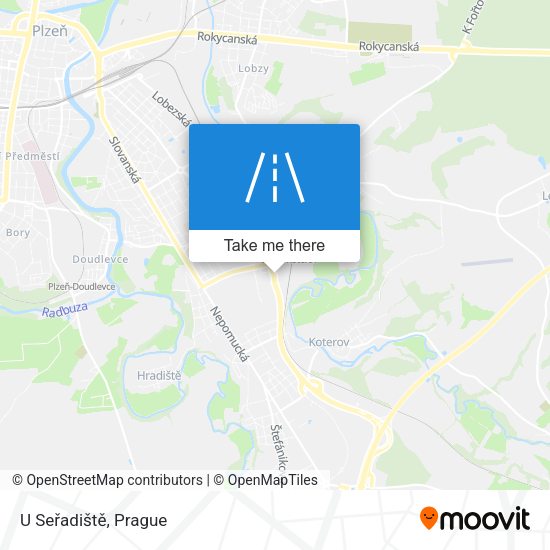 U Seřadiště map
